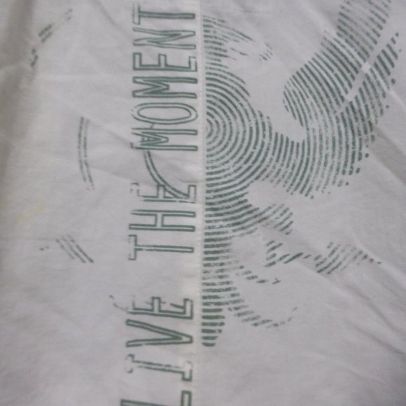 GUESS, full snap button front short sleeve shirt, Live The Moment print on back - Picture 12 of 12
